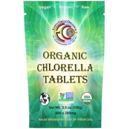 Earth Circle Organics, Organic Chlorella Tablets, 250 mg, 400 Tablets, 3.5 oz (100 g)