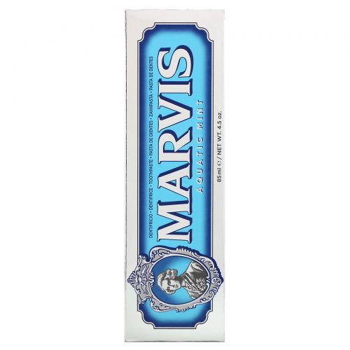 Marvis, Fluoride Toothpaste, Aquatic Mint, 4.5 oz (85 ml)