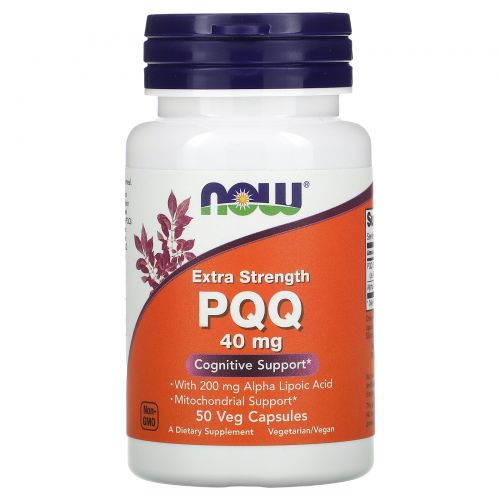 Now Foods, Extra Strength PQQ, 40 mg, 50 Veg Capsules