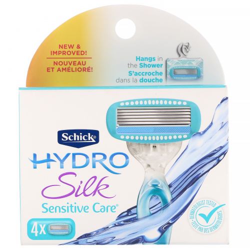 Schick, Hydro Silk, Sensitive Care, 4 кассеты