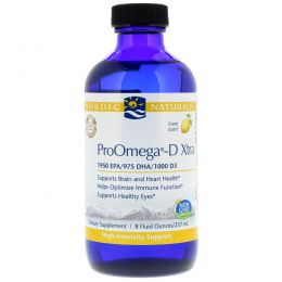 Nordic Naturals, ProOmega-D Xtra, Lemon Flavor, 8 fl oz (237 ml)