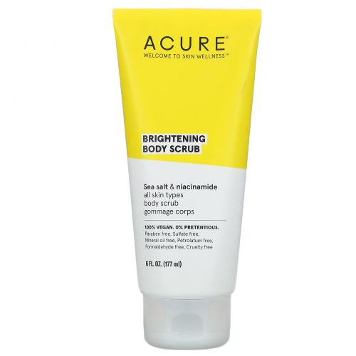 Acure, Brightening Body Scrub, 6 fl oz (177 ml)