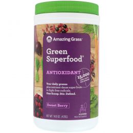 Amazing Grass, Green Superfood, Антиоксиданты ORAC с ягодами асаи, 420 г