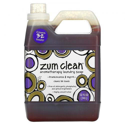 Indigo Wild, Zum Clean, стиральное мыло ароматерапия, ладан и мирра, 32 жидкие унции (0.94 л)