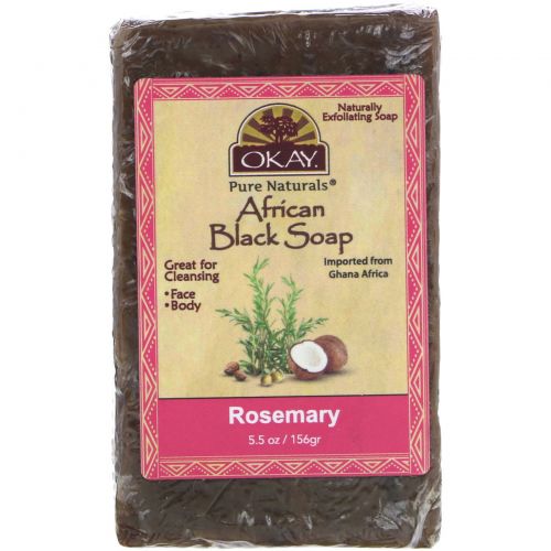 Okay, African Black Soap, Rosemary, 5.5 oz (156 g)