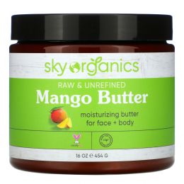 Sky Organics, Organic Unrefined Raw, Mango Butter, 16 fl oz (454 g)