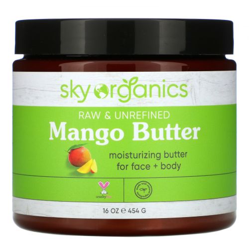 Sky Organics, Organic Unrefined Raw, Mango Butter, 16 fl oz (454 g)