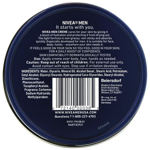 Nivea, Men, крем, 150 г (5,3 унции)