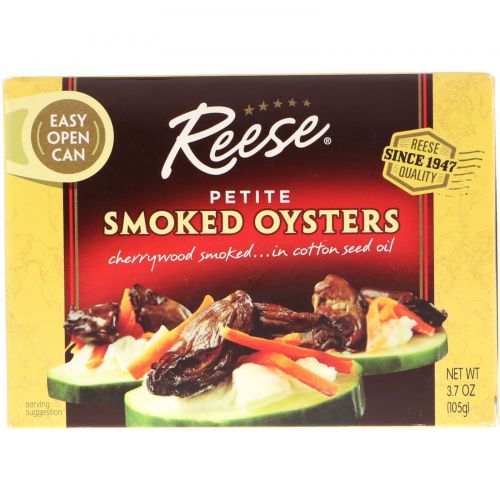 Reese, Petite Smoked Oysters, 3.7 oz (105 g)