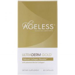 Ageless Foundation Laboratories, УльтраДерм Голд, коллаген стимулятор, 60 капсул