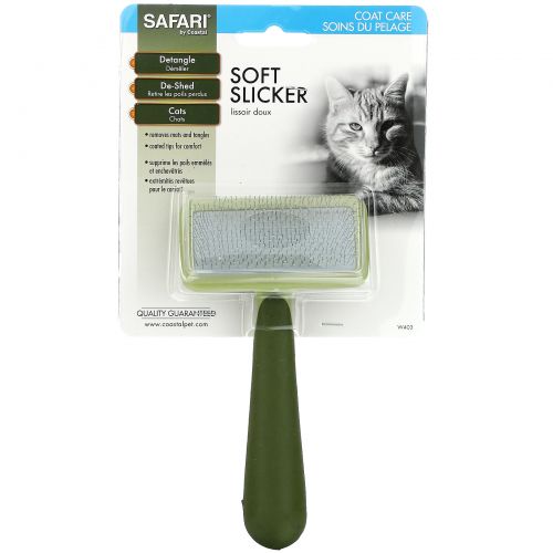 Safari, Soft Slicker Brush for All Breeds of Cats, 1 Slicker Brush