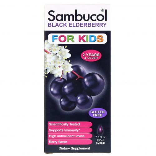 Sambucol, Черная бузина, Сироп для детей, с ягодным вкусом, 7.8 жидких унций (230 мл)
