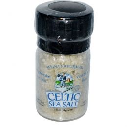 Celtic Sea Salt, Мини-мельничка с солью, светло-серая соль Кельтского моря, 1,8 унции (51 г)