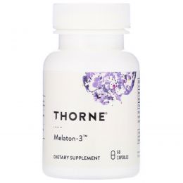 Thorne Research, Melaton-3, 60 растительных капсул
