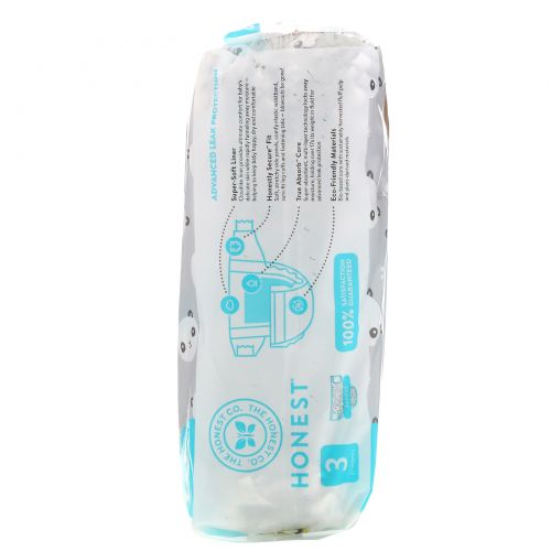 The Honest Company, Honest Diapers, Size 3, 16-28 Pounds, Pandas, 27 Diapers