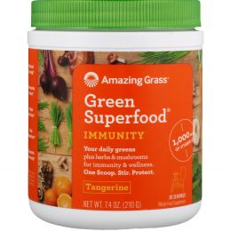 Amazing Grass, Green Superfood, Иммунитет, мандарин, 7,4 унции (210 г)