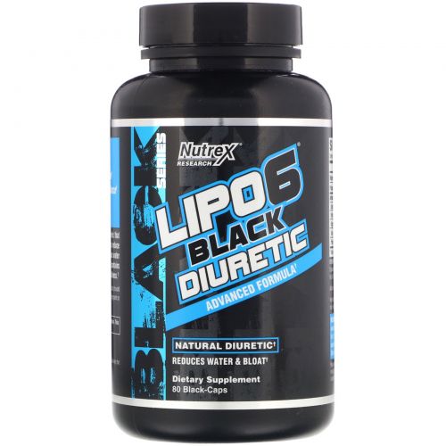 Nutrex Research, Lipo-6 Black Diuretic, 80 Black-Caps