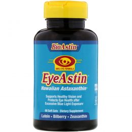 Nutrex Hawaii, EyeAstin, с чистым натуральным астаксантином, 60 мягких капсул