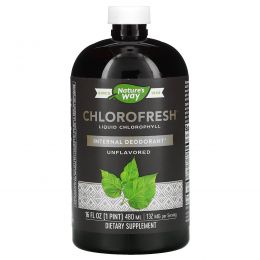 Nature's Way, Chlorofresh, жидкий хлорофилл, неароматизированный, 16 жидких унций (473.2 мл)