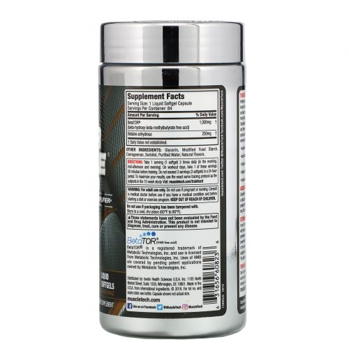 Muscletech, Clear Muscle Next Gen, Performance & Recovery Amplifier, 1000 mg , 84 Liquid Softgels