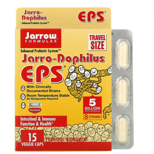 Jarrow Formulas, Jarro-Dophilus EPS, 15 вегетарианских капсул