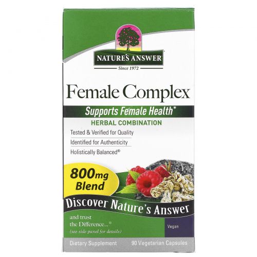 Nature's Answer, Комплекс трав для женского здоровья, 800 мг, 90 капсул