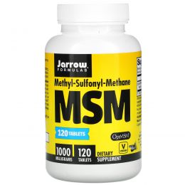 Jarrow Formulas, MSM 1000, метил сульфонил метан, 1000 мг, 120 легко растворимых таблеток