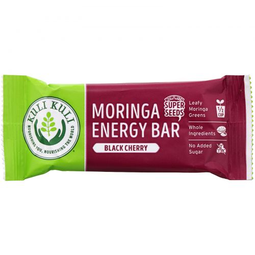 Kuli Kuli, Moringa Energy Bar, Black Cherry, 12 Bars, 1.6 oz (45 g) Each