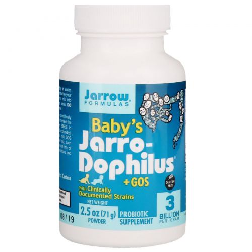 Jarrow Formulas, Jarro-Dophilus + FOS для малышей, 2.5 унций (71 г) (Ice)