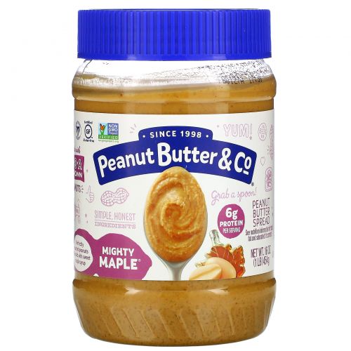 Peanut Butter & Co., Сильный клен, смесь арахисового масла с вкусным кленовым сиропом, 16 унций (454 г)