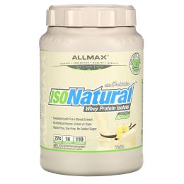 ALLMAX Nutrition, IsoNatural, 100% Ultra-Pure Natural Whey Protein Isolate (WPI90), Vanilla, 2 lbs (907 g)