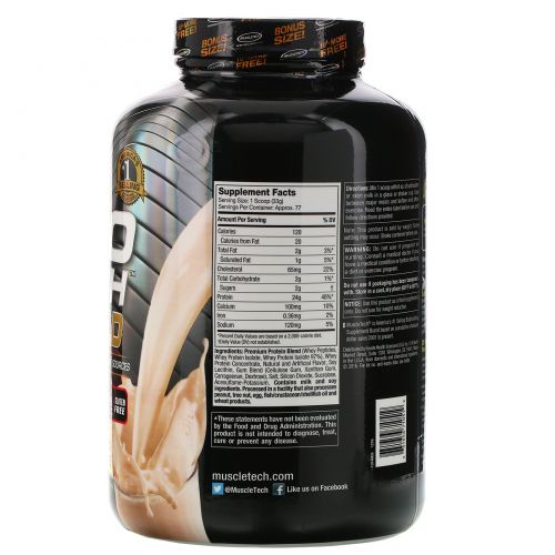 Muscletech, Nitro Tech 100% Whey Gold, French Vanilla Creme, 6.00 lbs. (2.72 kg)