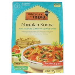 Kitchens of India, Навратан Корма, овощи карри с творожным сыром, 10 унций (285 г)