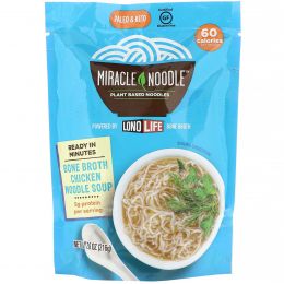 Miracle Noodle, Bone Broth Noodle Soup, Chicken, 7.6 oz (215 g)