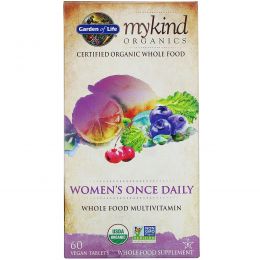 Garden of Life, KIND Organics, Women's Once Daily, 60 веганских таблеток