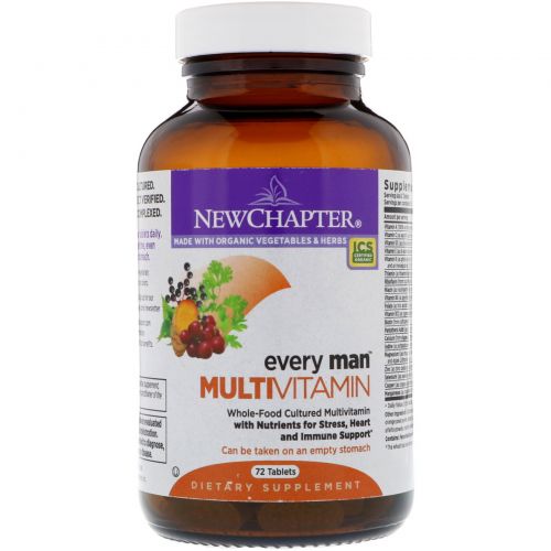 New Chapter, Every Man, Multivitamin, 72 Tablets