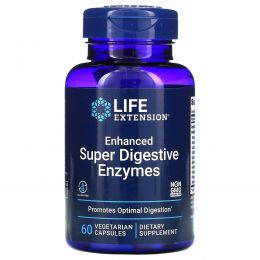 Life Extension, Улучшенные супер пищеварительные ферменты, 60 капсул в растительной оболочке