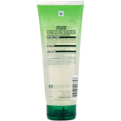 Garnier, Fructis, Pure Clean, гель для укладки, 200 мл