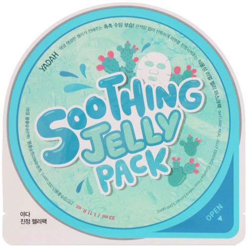 Yadah, Soothing Jelly Pack, 5 Sheets, 1.11 fl oz (33 ml) Each