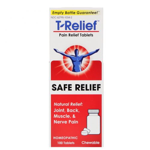 MediNatura, T- Relief, обезболивающие таблетки, 100 таблеток