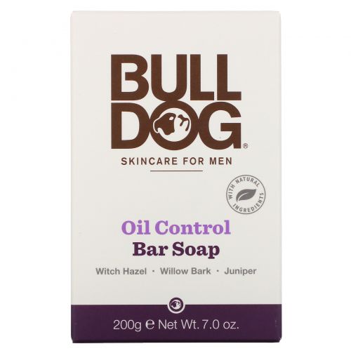 Bulldog Skincare For Men, Bar Soap, Oil Control, 7.0 oz (200 g)