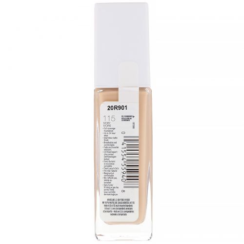 Maybelline, Super Stay, основа для максимальной плотности, оттенок 115 Ivory, 30 мл