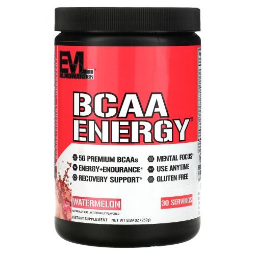 EVLution Nutrition, BCAA Energy, арбуз, 10,2 унц. (288 г)