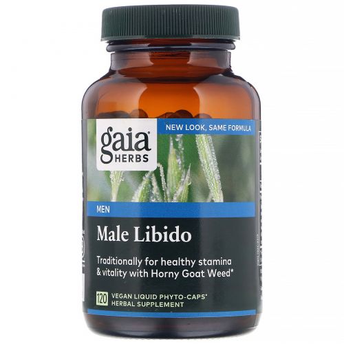 Gaia Herbs, Мужское либидо, 120 растительных жидкостных фитокапсул