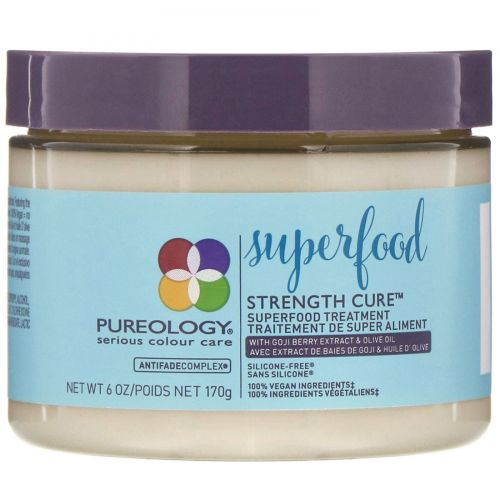 Pureology, Strength Cure Superfood Treatment, укрепляющая маска для волос, 170 г