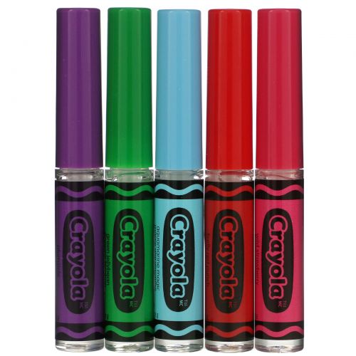 Lip Smacker, Crayola, Liquid Lip Gloss, Best Flavor Forever,  5 Pack, 0.09 fl oz (2.8 ml) Each