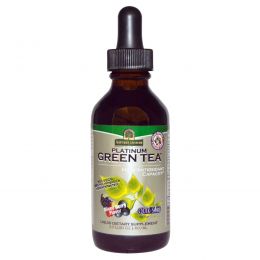 Nature's Answer, Зеленый чай Platinum Green Tea, с высоким содержанием антиоксидантов, вкус ягодной смеси, 2 жидких унции (60 мл)