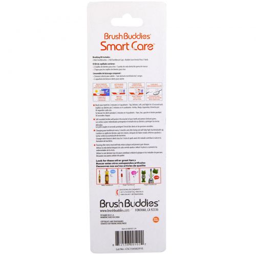 Brush Buddies, Smart Care, детская зубная щетка, 4 шт