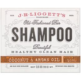 J.R. Liggett's, Традиционный шампунь-мыло, с кокосом и аргановым маслом, 3.5 унций (99 г)