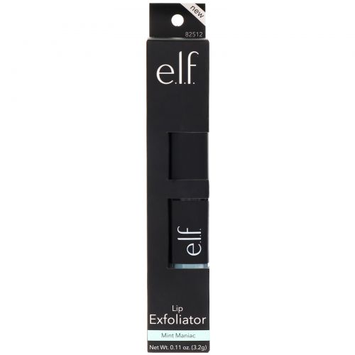 E.L.F. Cosmetics, Отшелушивающий скраб для губ, "Mint Maniac" ("мятный маньяк"), 0,11 унции (3,2 г)